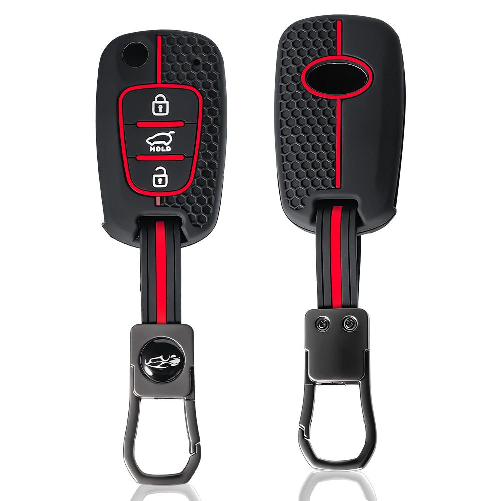 Silikon Schlüsselhülle Fob Für Kia Rio Soul Venga Picanto Rio Sorento Ceed Sportage Für Hyundai i20 i30 Veloster ix20 Fernbedienungsabdeckung