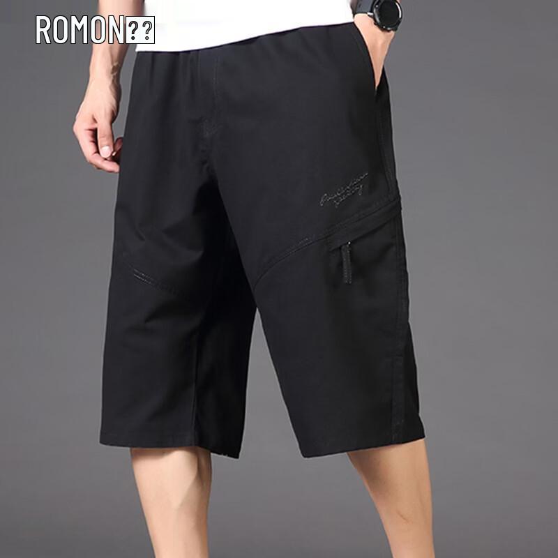ROMON Men s Loose Fit Summer Workwear Beach Shorts L