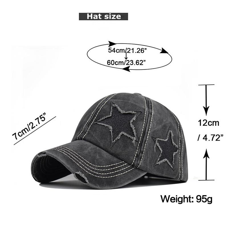 Women Men Baseball Cap Fashion Summer Sun Hat Female Pentagram Baseball Hats Casual Adjustable Snapback Hats
