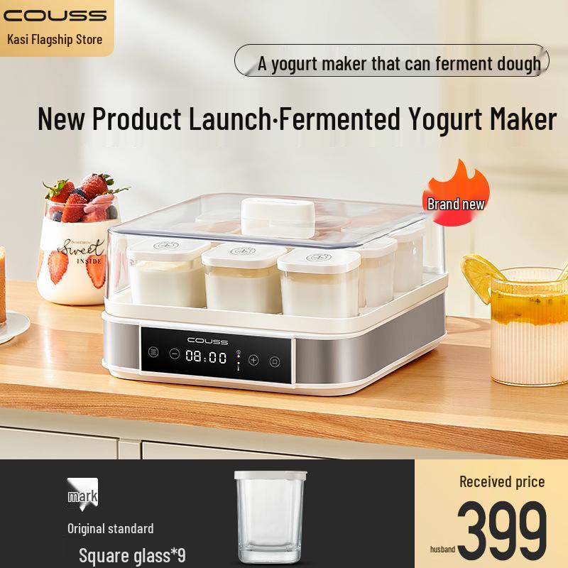 Couss Large Capacity Automatic Yogurt & Fermentation Maker – 9 Cup, Ideal for Bread and Rice Wine