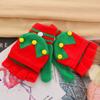 Winter Cute Girls Christmas Gloves Kids Warm Cartoon Gloves Students Fingerless Writing Gloves with Flip Cover 7-13Y
