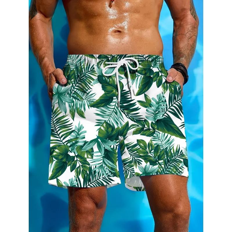 Summer Men's Beach Vacation Hawaiian Style 3D Printed Shorts Street Fashion Y2K Shorts Breathable Loose Fit Fitness Swim Trunks