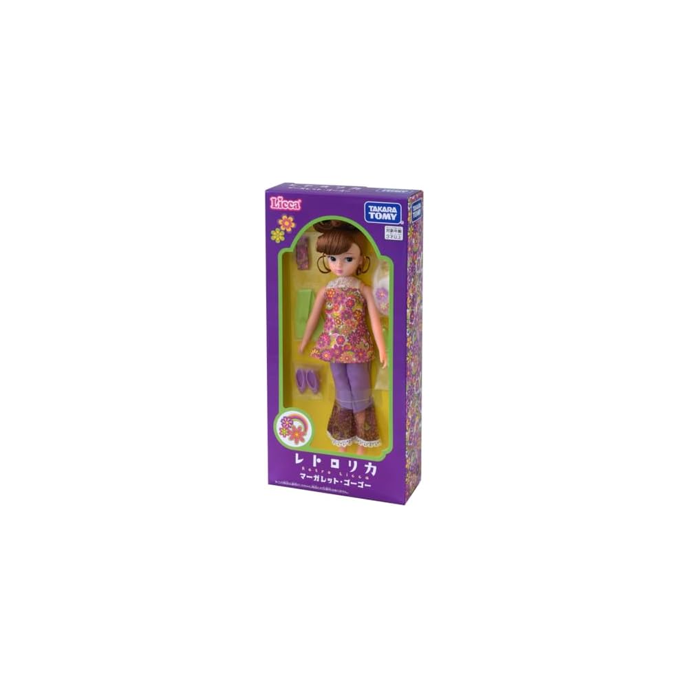 Panenka Takara Tomy Licca-chan Retro Licca Margaret Go-Go Šaty Oblečení Hračka na předstírání pro děti od 3 let