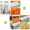 J-ouuo 4-Sided Cheese Grater, Vertical, Ergonomic Stainless Steel, for Cucumber, Carrot, Cheese, Fruit, Vegetables, Chocolate, Cheese Grater, Kitchen