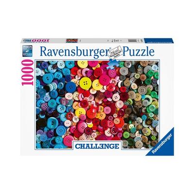 R165636 Challenge Button 1000 Pieces, Mixed Colors Jigsaw Puzzle, Childrens Games, Educational Toys
