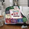 Happy 60Th Birthday Personalized Blanket Customize Your Name Comfortable Versatile For Picnics Outdoor Travel And Camping Sofa Office Four Seasons