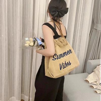 Large Capacity Canvas Tote Bag Handbag Summer Versatile Women's Bag New Shoulder Bag