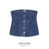 Jnleaog Autumn New Women's Clothing Fashion Style Stylish Fashion Denim Tube Top