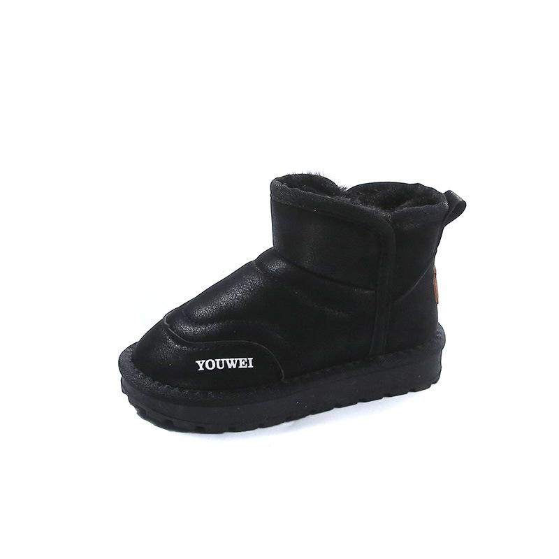 In the winter of 2025, the popular velvet and thickened snow cotton fashion versatile baby girl thermal boots and boys foot boots