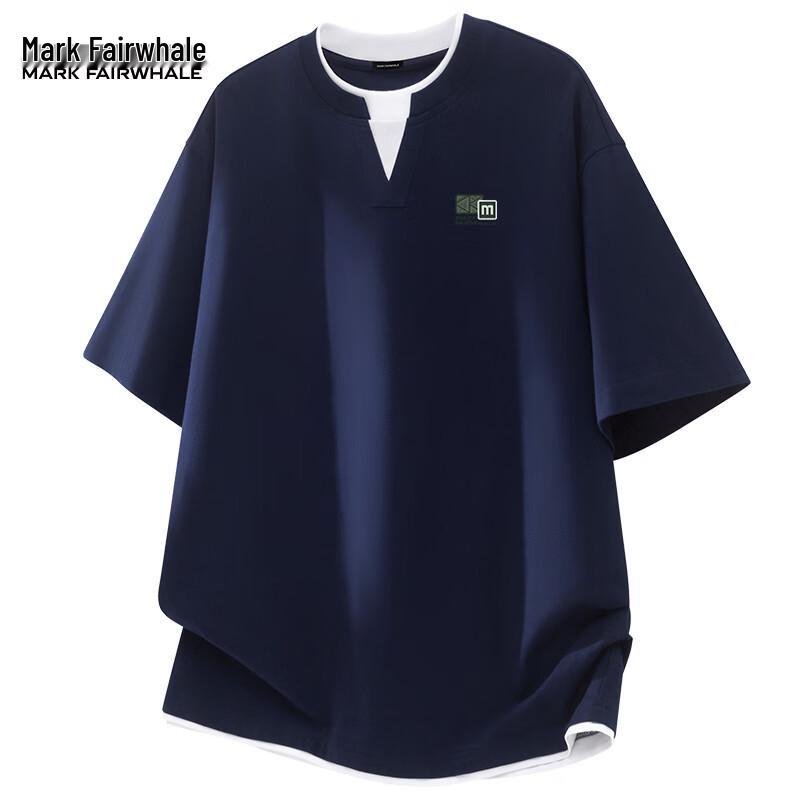 Mark Hua Fei Men s Layered Look Cotton Short Sleeve T-Shirt M