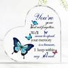 2D Flat Bereavement Condolences Grief Gifts Acrylic Desktop Decorative Plaque, Butterfly Design, Home Decor Plaque Hanging Wall Art Decorative Garden