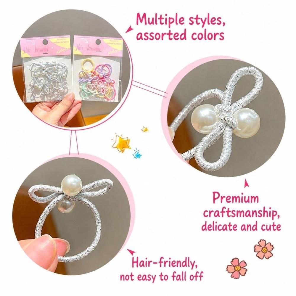 10pcs Small Size Girls Small Headband Silver Hair Decor Accessory  For Daily Hair Decoration