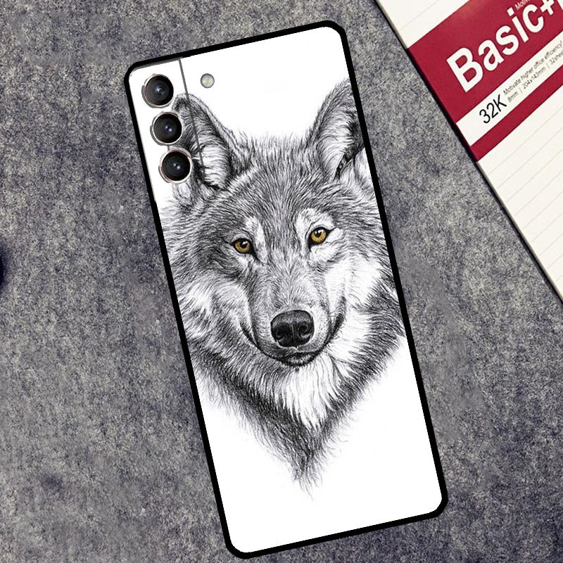 Wolf Art Case For Samsung Galaxy S25 S26 Ultra S20 S21 S22 S23 S10 Plus S25 FE S24 Ultra Cover Coque