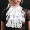 Kvinner Menn Avtakbar Ruffled Blonde Jabot Vintage viktoriansk falsk krage Eksotisk Cosplay False Neck Choker Clubwear Steampunk krage