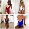 Ensemble pyjama sexy une pièce de sport pour femme et bikini à col en V