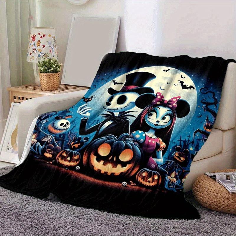 1pc Halloween Jack Printing Blanket - Soft, All-Season Throw for Office Blanket,Personalized Gift with Adorable Cartoon Design