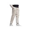 adidas Logo Print Drawstring Cuffed Long Sports Pants Women Pants Gray Brown IC5714