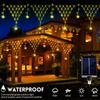 Outdoor Solar Icicle Pentagram String Lights 8 Lighting Modes Waterproof for New Year Christmas Garden Patio Staircase Holiday Decorative Lamps