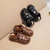 Girls' Sandals2026New Summer Fashionable Closed-Toe Children's Roman Sandals, Korean Style Soft Sole Trendy Princess Shoes