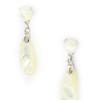 Les Trésors De Lily [G9007] - Silver 'Eva' Mother-of-Pearl Earrings