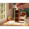 [J] 1Pcs 1:12 Dollhouse Miniature Bookshelf Bookcase Model Simulation Storage Cabinet Locker Ornament Furniture Decor Toy