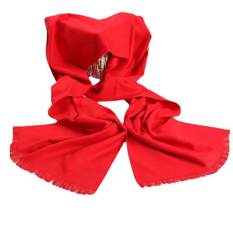 Customized Red Scarf with Logo and Embroidery for Events and Reunions
