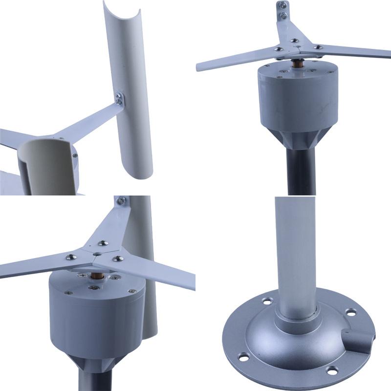 Vertical Axis Wind Turbine Model Three-phase Permanent Magnet Generator Windmill Toy Night Light Making DIY Display