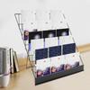 6 Tier Book Display Rack, Comic Book Display Wire Rack Greeting Card Display with Panel Fence, 18" Brochure Display Stand