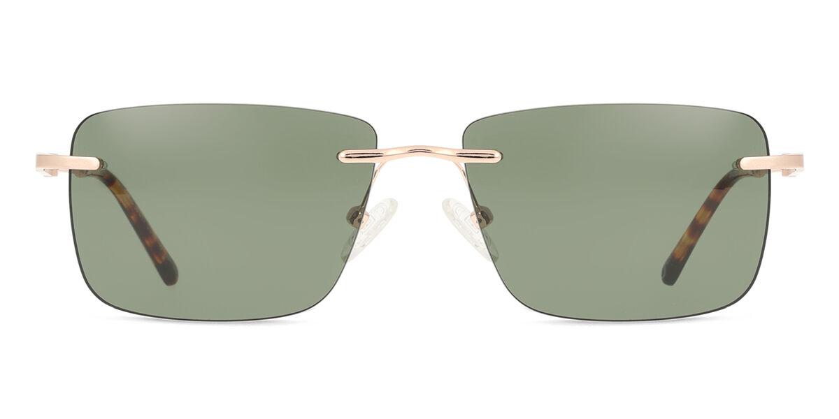 

Rimless Rectangle Gold Smartbuy Collection Dune Jst 168 016 Fashion Unisex Sunglasses 55-17-140