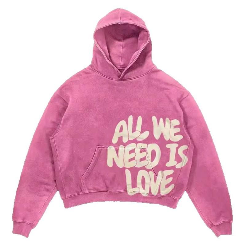 American Hip Hop Hoodie Loose Fit Gothic Skull Print Long Sleeve Sweatshirt Y2K Winter