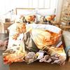 Zenitsu Agatsum Demon Slayer Bedding Sets Japan Anime Printed Bed Set Duvet Cover Pillowcase Linen Sheet Quilt Cover Full Size