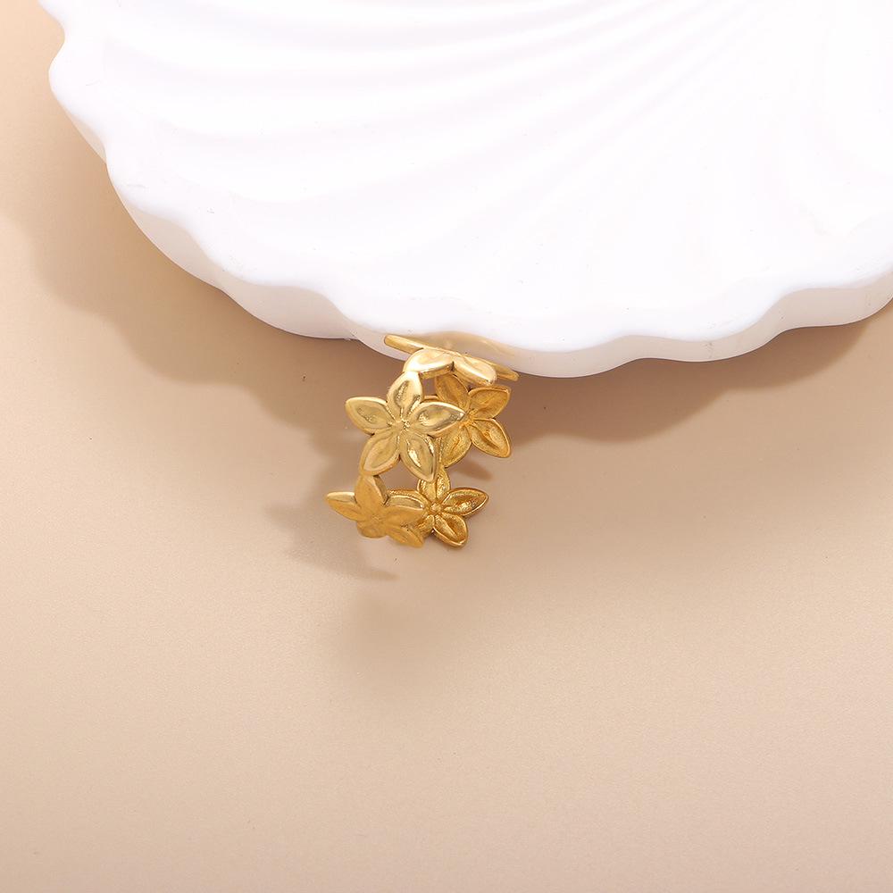 Kiss Hydraulic Stainless Steel 18K Gold Cute Titanium Cross-Border European & American Ring