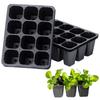12 Holes Vegetable Seedling Pots Seedling Tray Garden Pots Durable Seed Germination Plant Flower Pots Grow Box for Planting