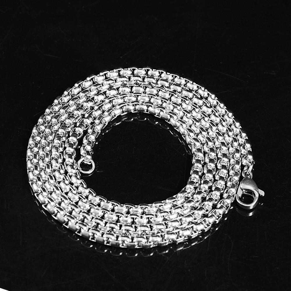 Trendy Titanium Steel Men's Dog Tag Necklace - Hip-Hop Style Pendant Chain