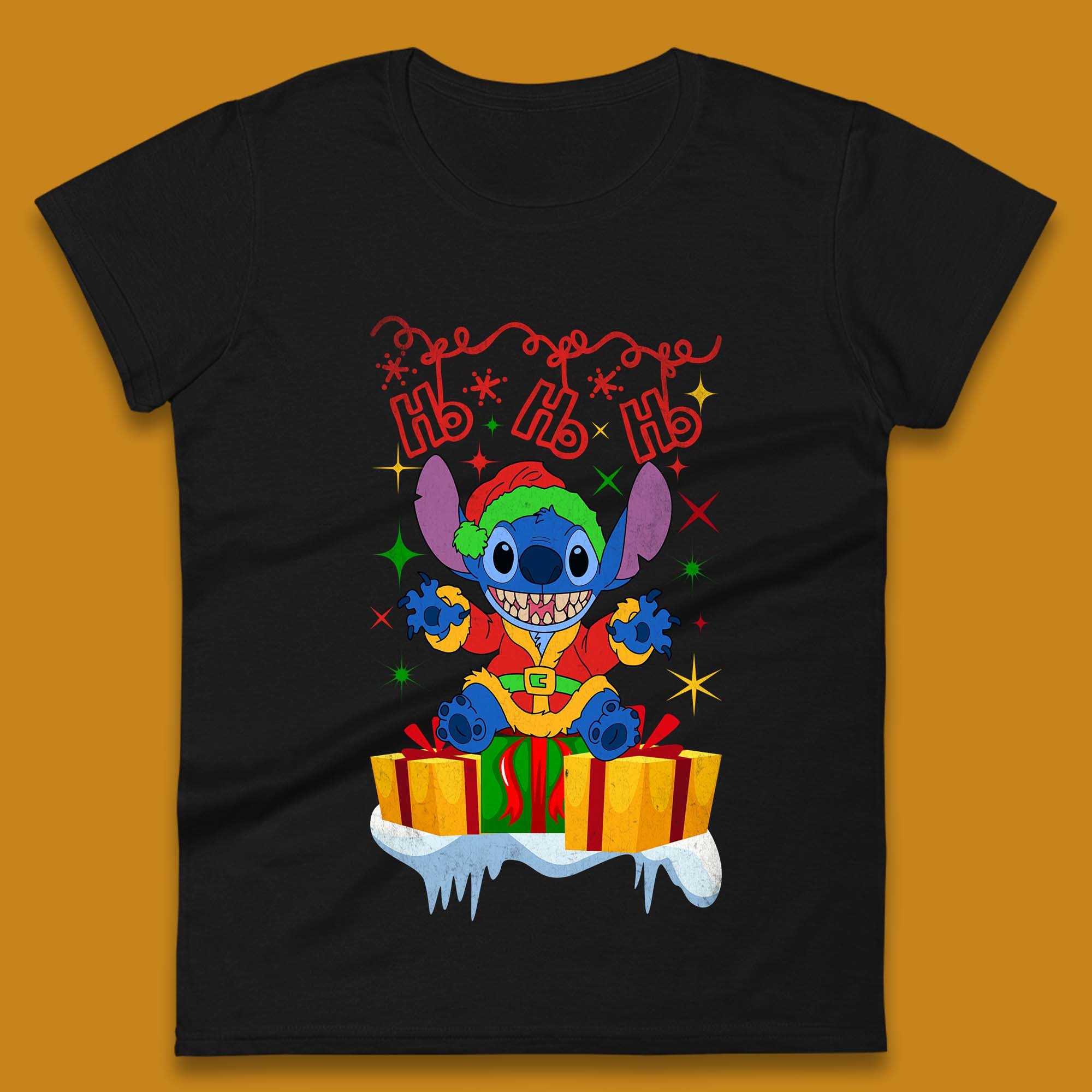 Elf Stitch Christmas Womens T-Shirt Mens Tops Tees Unisex S