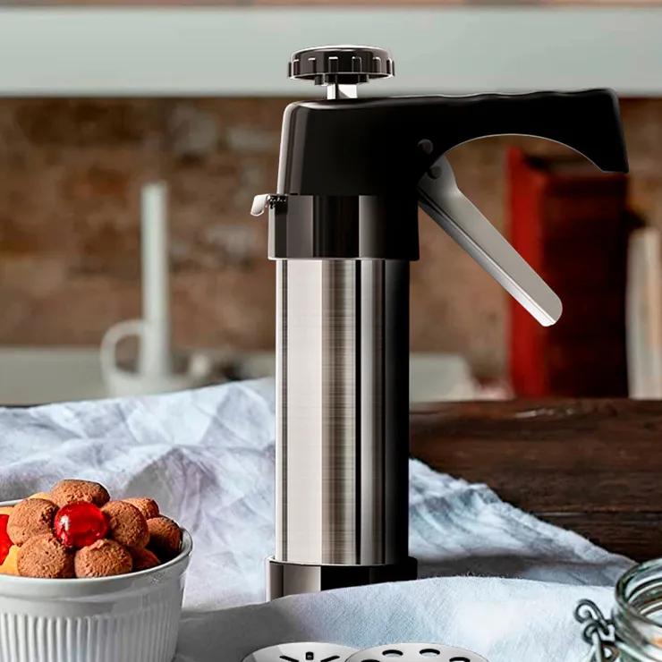 Cookie Press Gun Squeezing DIY Biscuit Machine Kit with 13 Cookies Mold 8 Cream Mounted Flower Mouth Cake Decorating Baking Tool YFA1925