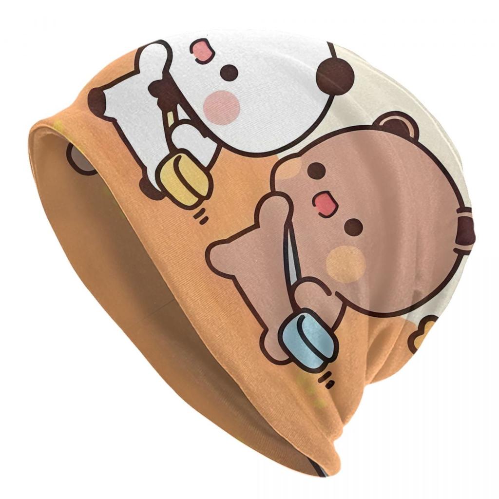 Boba Mochi Peach And Goma By Beanies Caps For Hip Hop Winter Warm Knitting Hat Adult Anime Panda Bubu Dudu Bear Bonnet Hats