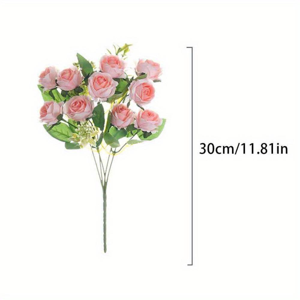 1BUNCH/10 Head Romantic Artificial Roses, Fragrant Concubine Bouquet Wedding DIY Party Home Decoration