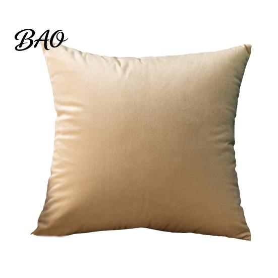 Fluff Treated Pillowcase Solid Color Velvet Pillow Cover, Soft Plush Throw Case, 17.7x17.7 Inch Office Cover Smooth Cushion for Sofa, Bed, Office,