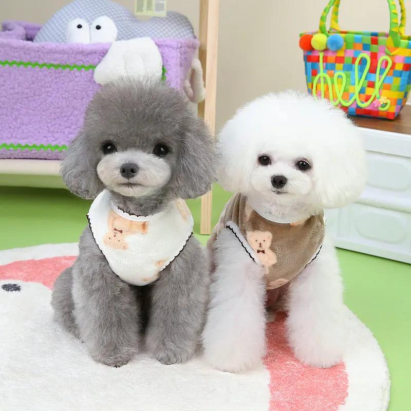Pet Plush Jumpsuit Autumn Winter Dog Clothes for Small Dog Clothes Warm Velvet Sweet Kitten Puppy Cute Pullover Chihuahua