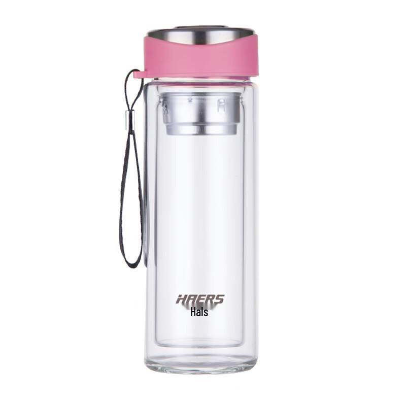 Haers Double-Layer Insulated Glass Water Bottle