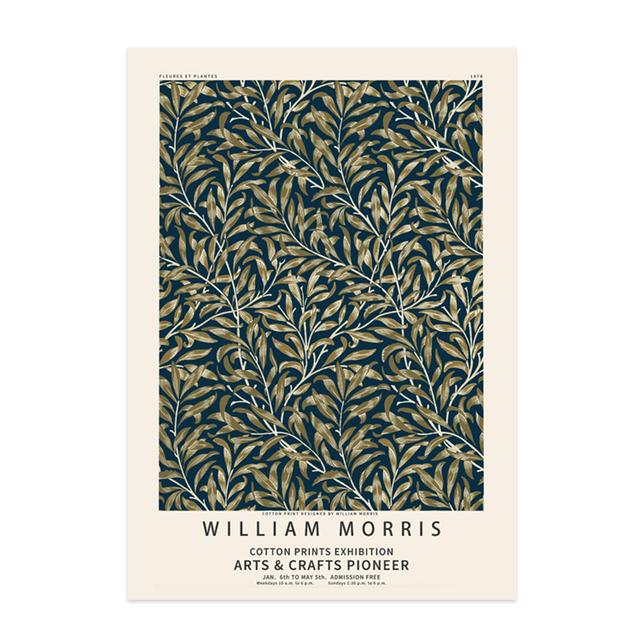 William Morris Världsberömd målning Konstaffisch Retro växt Blomma Canvasmålning för modernt hem Väggdekoration Väggmålning Bild