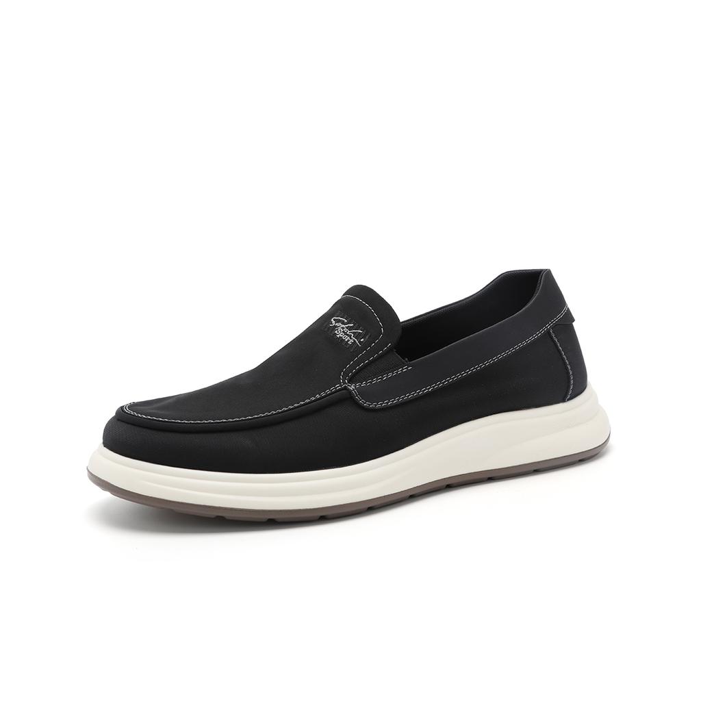 Simple Solid Color One Step Shoes: Comfortable and Soft Large Bottom Men's Casual Shoes in Summer, Versatile Cloth Shoes