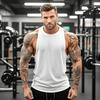 Muscleguys Men's Running Vests Plain Cotton Muscle Shirt Bodybuilding Stringer Tank Tops Fitness Sleeveless T-Shirts Y Back Gym Clothing