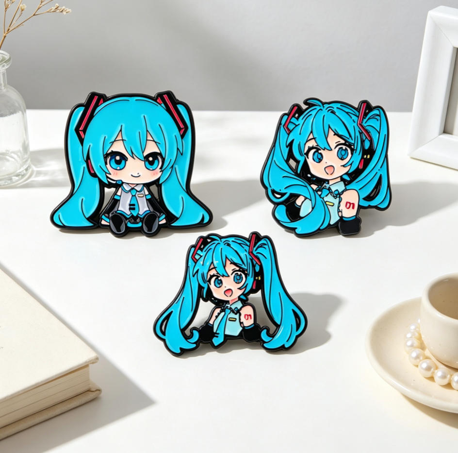 Cartoon cute Enamel Lapel Pins Anime Character Collectible Badges Cute Children's Gift Jewelry for Backpacks