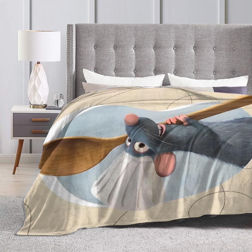 Carino Ratatouille Coperte Super Morbide Coperta Plaid Peluche per Studenti Novità Copriletto in Flanella per Soggiorno Copri Divano Letto