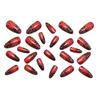 Christmas Almond-shaped Red And Black Gradient Snowflake Fake Nails Wearable Nail Patches 24 Pieces