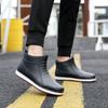 Fashionable Men's Spring And Autumn Rain Shoes, Casual, Lightweight, Waterproof And Non Slip, Kitchen Car Wash Work Rubber Shoes