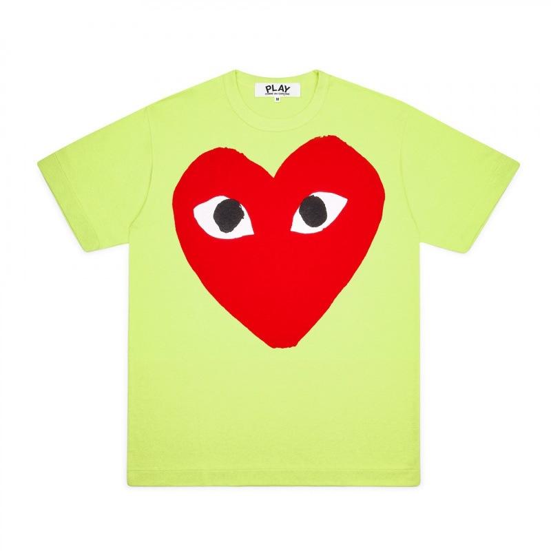 Popolare nuova versione giapponese di T-shirt per coppie Kawaku amore uomini e donne con la stessa stampa a maniche corte CDG gioca Baoling
