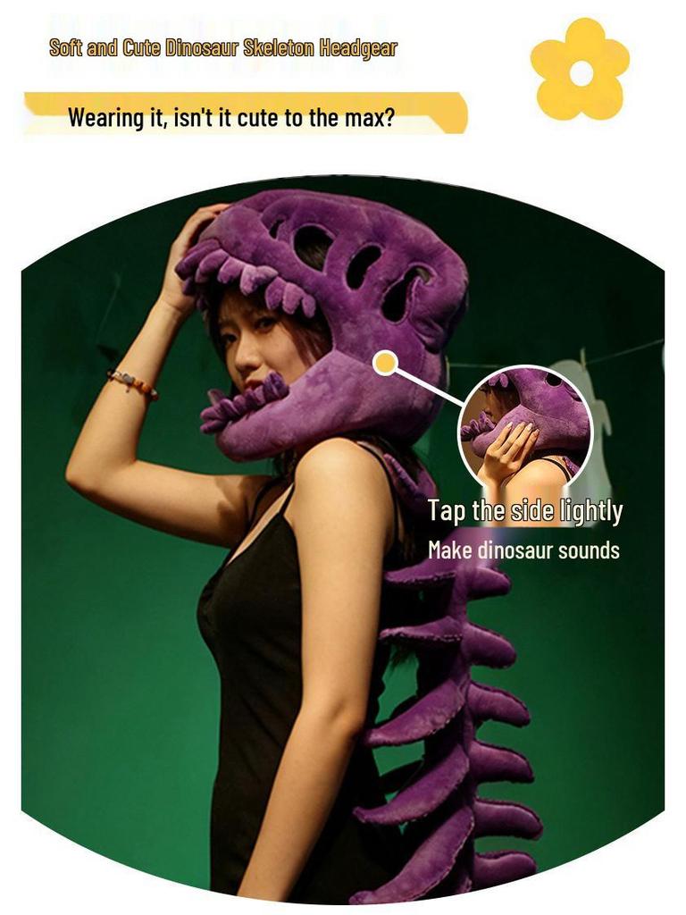 Promi-Stil Dinosaurierskelett Cosplay-Hut für Kinder